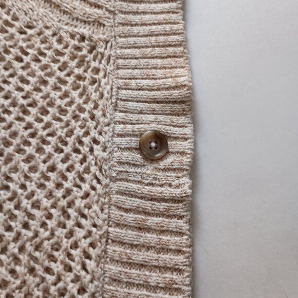 TALBOT’S Open Knit Tan Oversized Poncho Women’s Size XS NWT - Picture 10 of 14